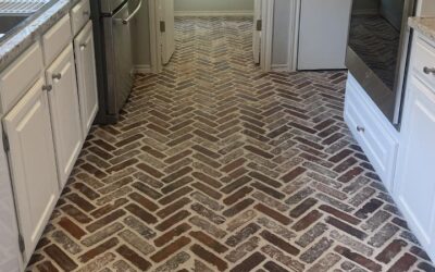 Trendy Brick-Style Flooring Installation in Carrollton, TX
