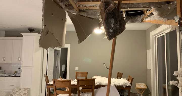 interior-falling tornado damage
