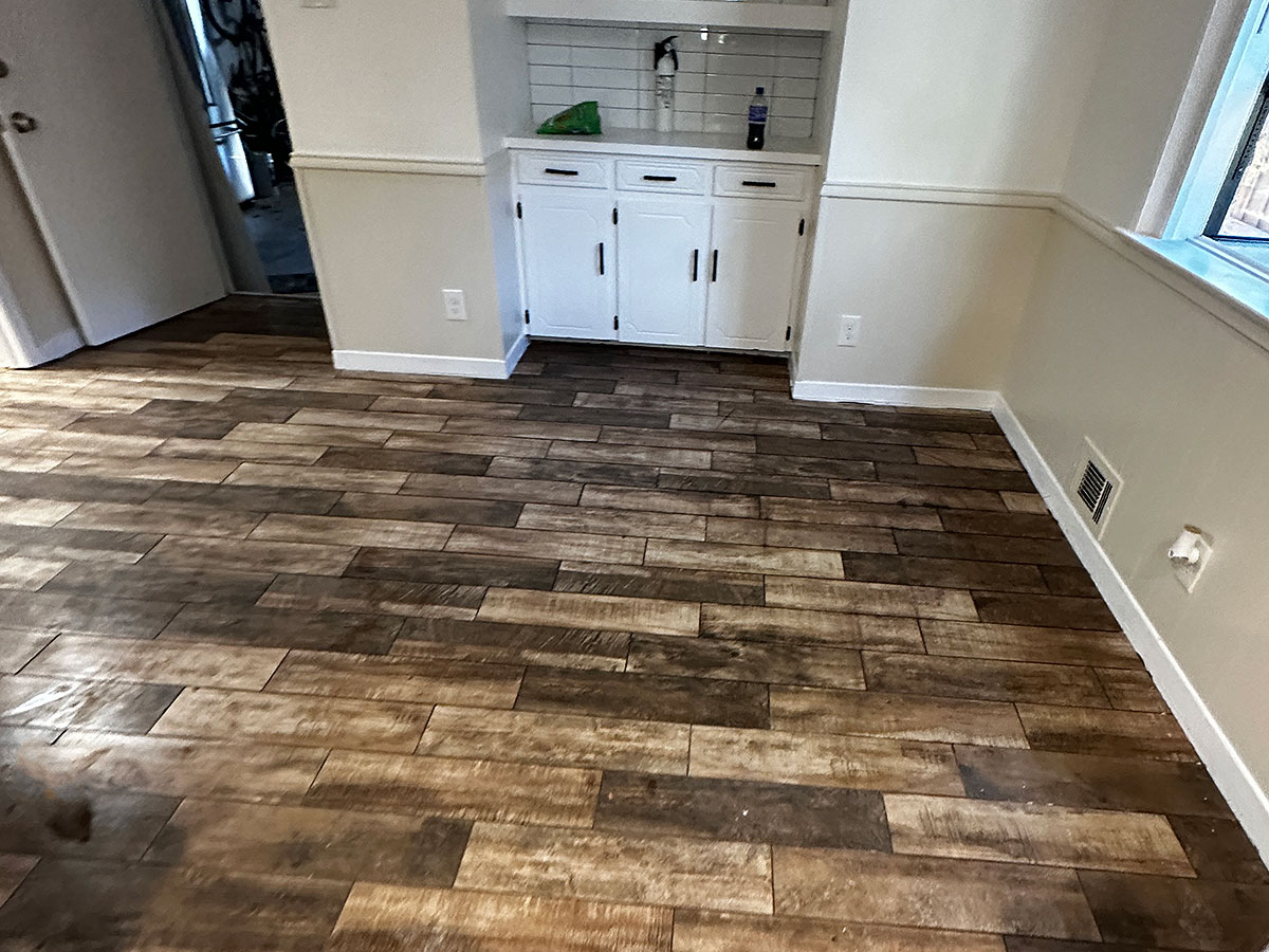 Cheyne-Flooring-3 Water-damaged home in Dallas TX with new flooring installed by Old South Construction