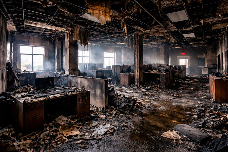 residential fire damage